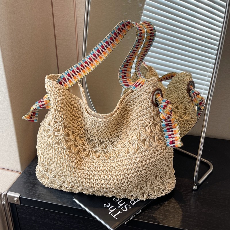 Tote Bag Beach - Женская соломенная сумка в пляжном стиле,