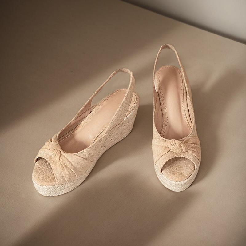 Бежевые эспадрильи LIHUAMAO с  – обзор и цена Wedge Espadrille Women