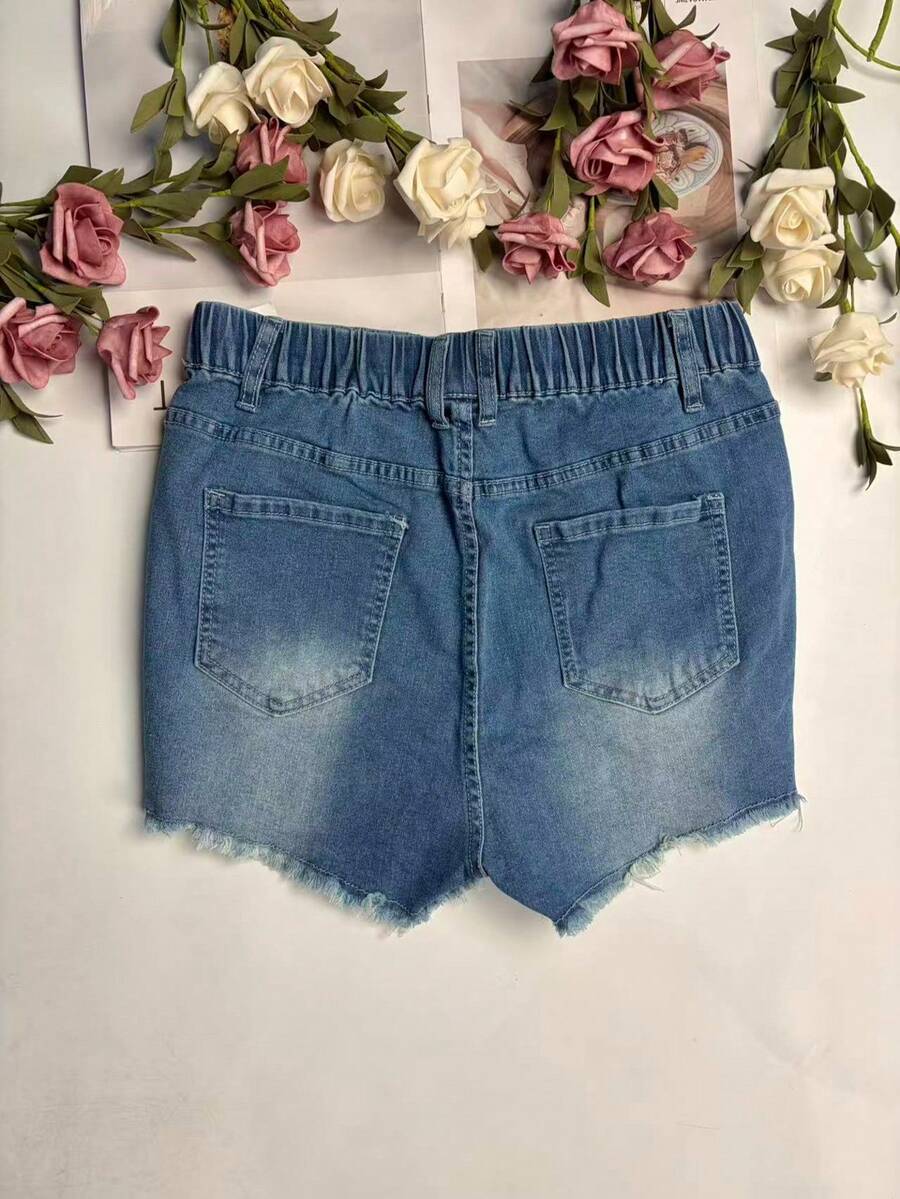 Женские джинсовые шорты с элас – обзор и цена Shorts Denim Frayed