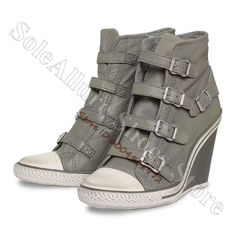 Серые высокие кроссовки на тан – обзор и цена Wedge Espadrille Women