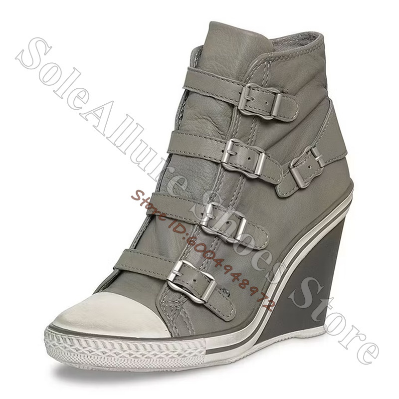 Серые высокие кроссовки на тан – обзор и цена Wedge Espadrille Women